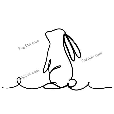 Rabbit line art free