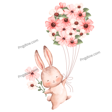 Cute rabbit transparent background image