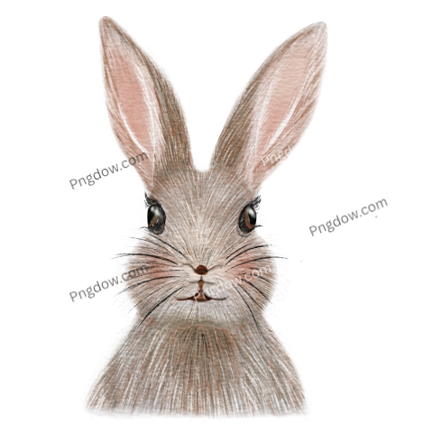 Watercolor rabbit transparent background free