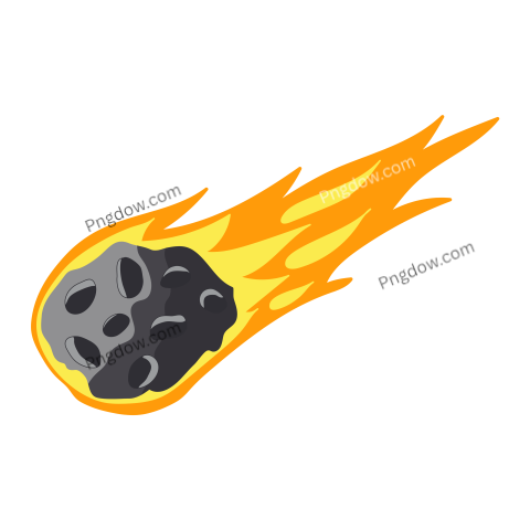 Asteroid in space  Comet with tail  Flying meteorite, free