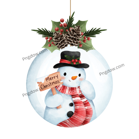 Christmas ball with snowman and christmas decoration, (7)