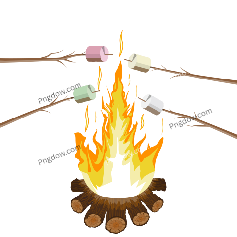 Bonfire with Marshmallow Png free