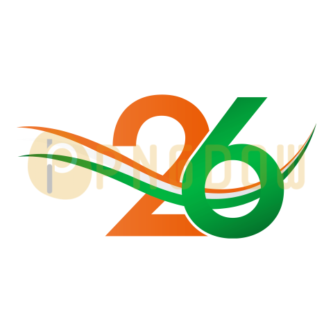 India Republic Day 26th January Typography