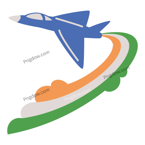 Republic day india airplane flag