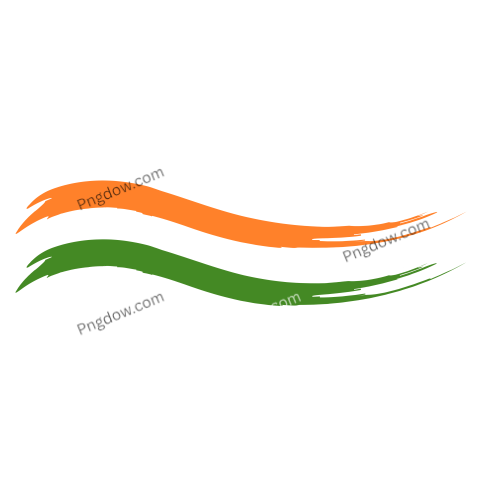 Brush Stroke Green and Orange Colors of Indian Flag