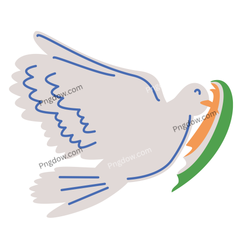 Republic day india dove with flag