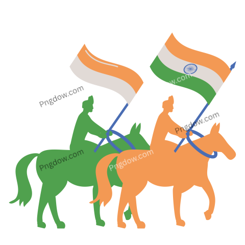 Republic day india soldiers with flag