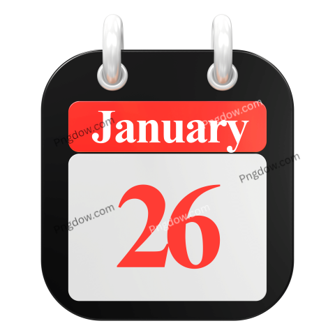 3D Render Of UI Icon January Day 26