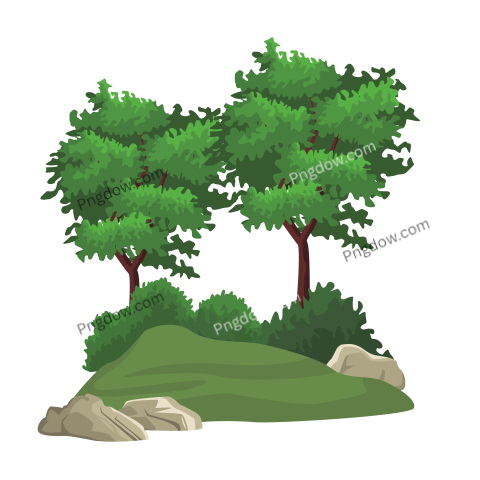 Trees and Bushes Png for free