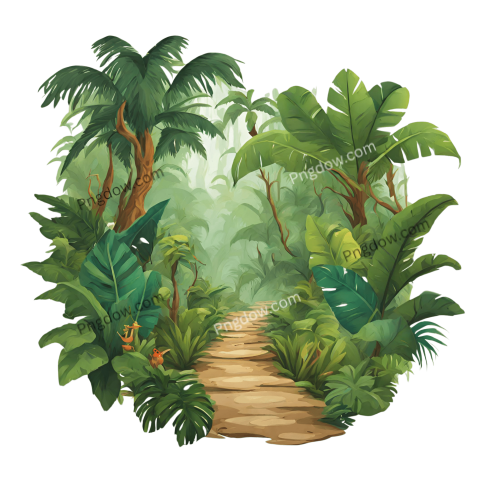 Stunning Jungle PNG Image with Transparent Background Download Now