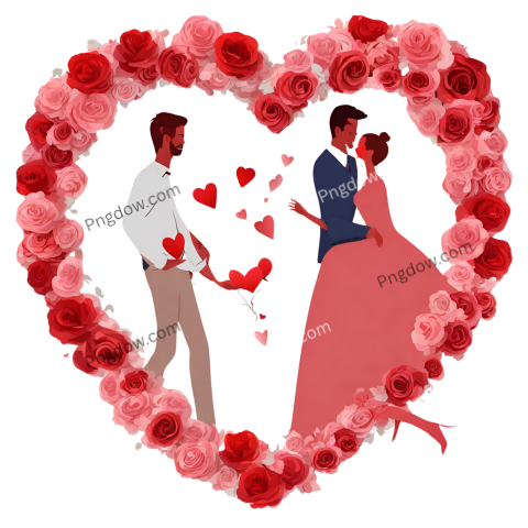 AARomantic Valentine's Day Love Heart PNG Transparent and High Quality