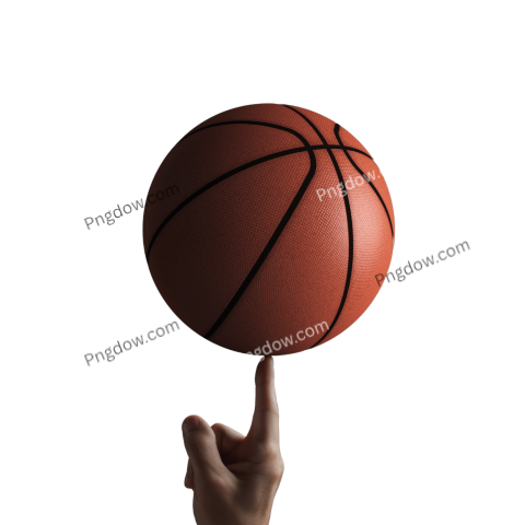 Basketball ball forefinger transparent background