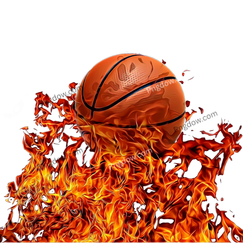 basketball on fire