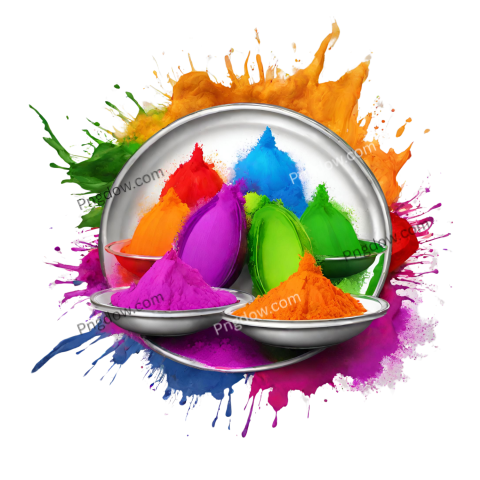 Indian Festival Holi Colors, Png image (6)