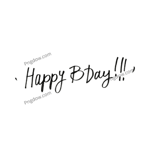 Happy birthday text Png, Happy Birthday, (5)