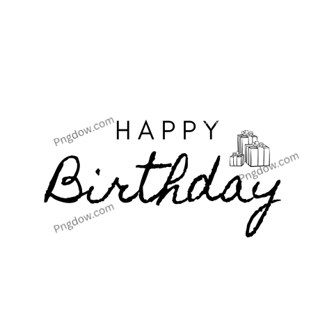 Happy birthday text Png | Happy Birthday, (13)