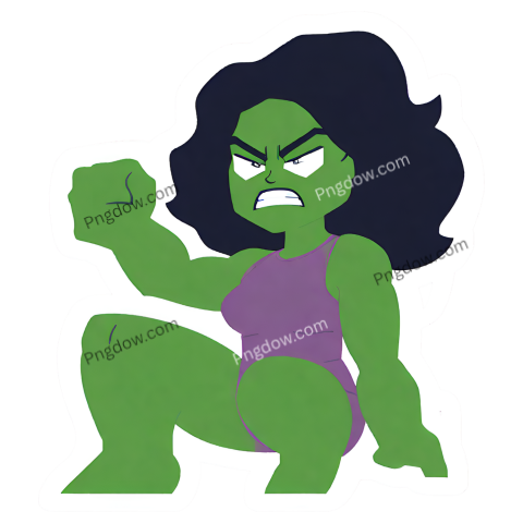Elevate Your Digital Presence with She-Hulk Sticker PNGs