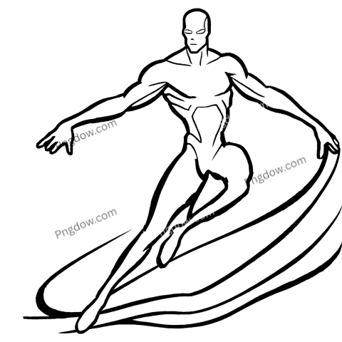 Silver Surfer Png transparent background