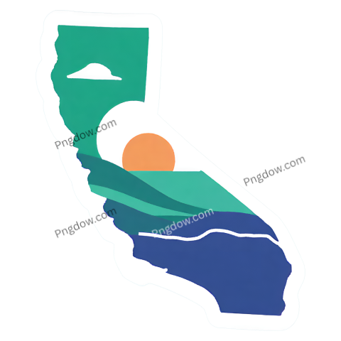 transparent california, Sticker