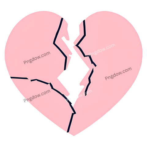 pink broken heart png