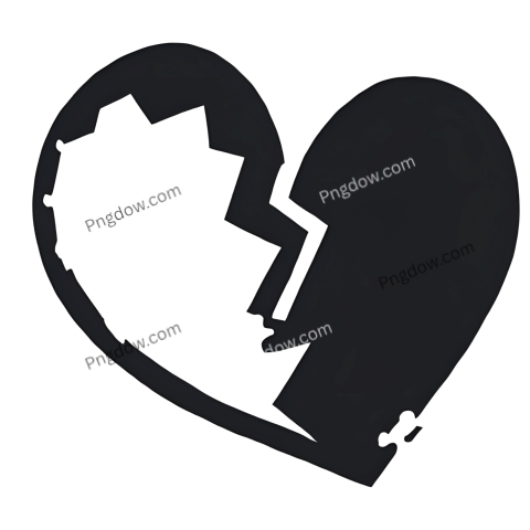 black broken heart png