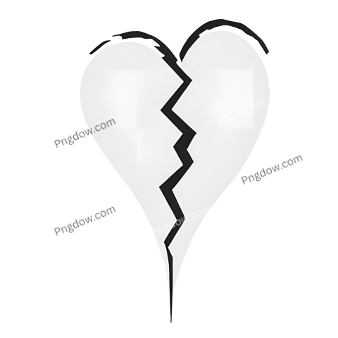 broken heart png white