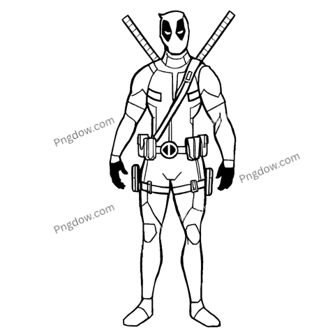 Doodle deadpool png image