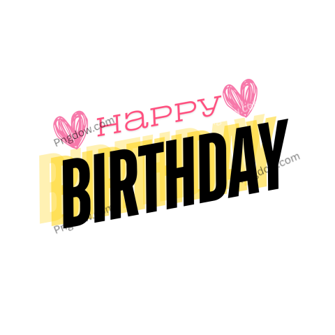 happy birthday text png free