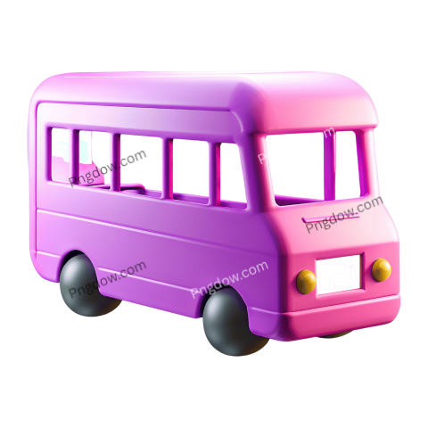 3D Bus PNG