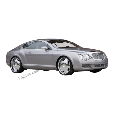 A silver Bentley coupe on black background Car png
