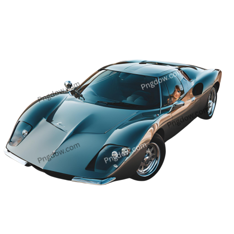 Blue sports car on transparent background, perfect for designs Car png