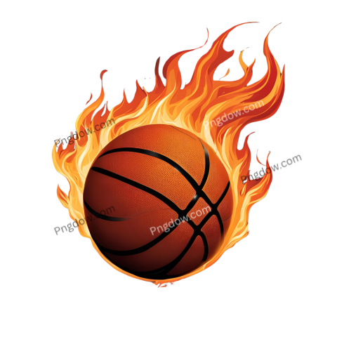 fiery basketball ball png