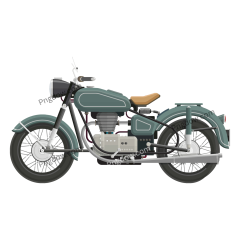 Vintage motorcycle on green background Bike PNG
