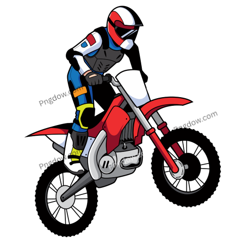 A motocross rider on a red dirt bike