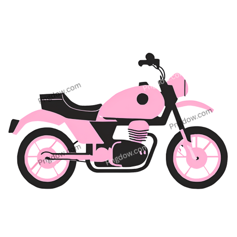 Pink motorcycle on green background  Bike PNG