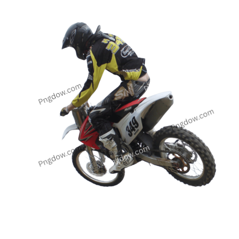 Person riding dirt bike on green background