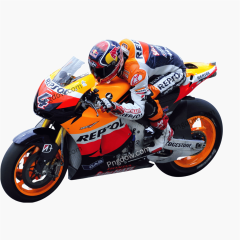 Man riding motorcycle on road, Bike PNG
