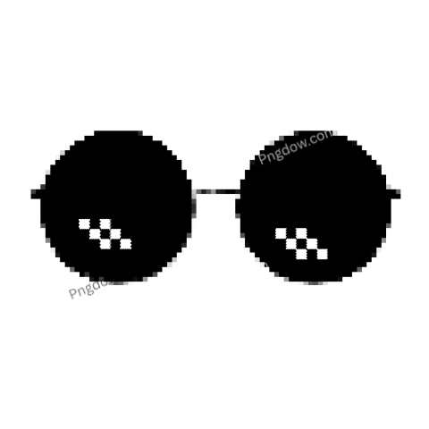 Pixel glasses on black background, Deal With It Glasses transparent PNG