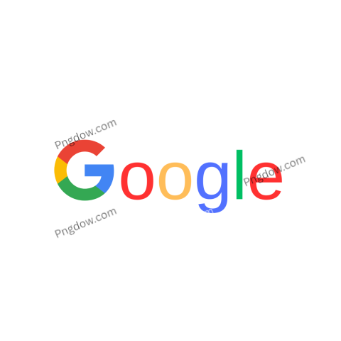 Google logo on png background, transparent design