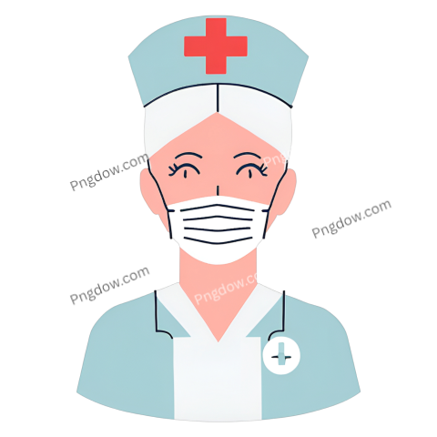 Medical professional in protective gear, nurse svg