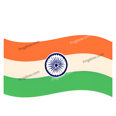 The flag of India displayed on a transparent background