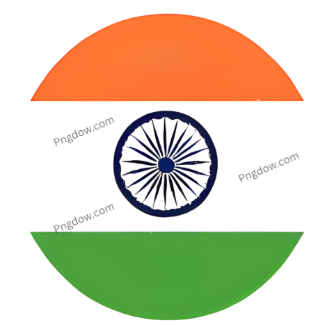 Indian flag displayed within a circular design, symbolizing national pride and unity, with a festive touch for August 15th