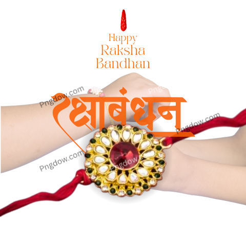 joyful Raksha Bandhan celebration in 2024, featuring colorful rakhi designs and festive decorations in a PNG format