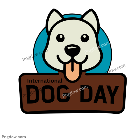 International Dog Day PNG logo for free