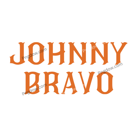 Johnny Bravo text transparent