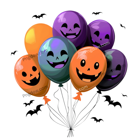 Floating Halloween Balloons transparent for free