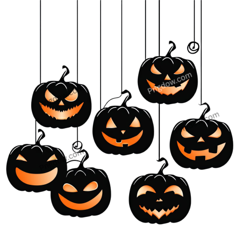 Happy Halloween Hanging Pumpkins png
