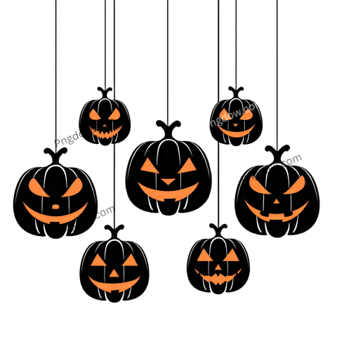 Halloween Hanging Pumpkins png
