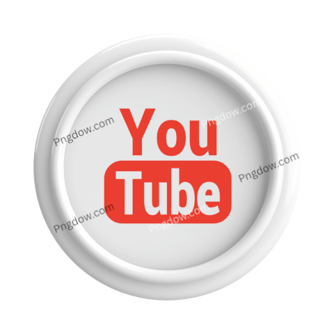 3D youtube logo transparent