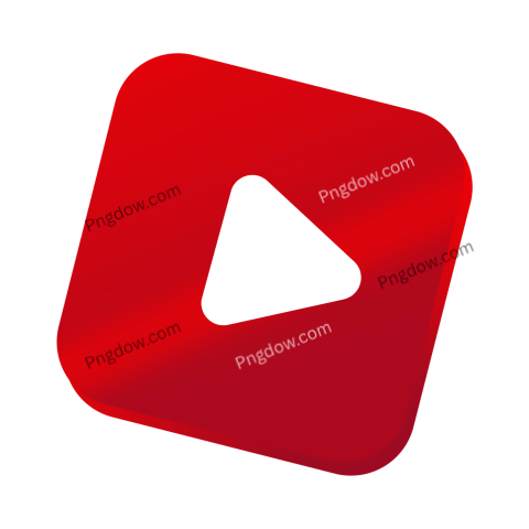 3D youtube logo png